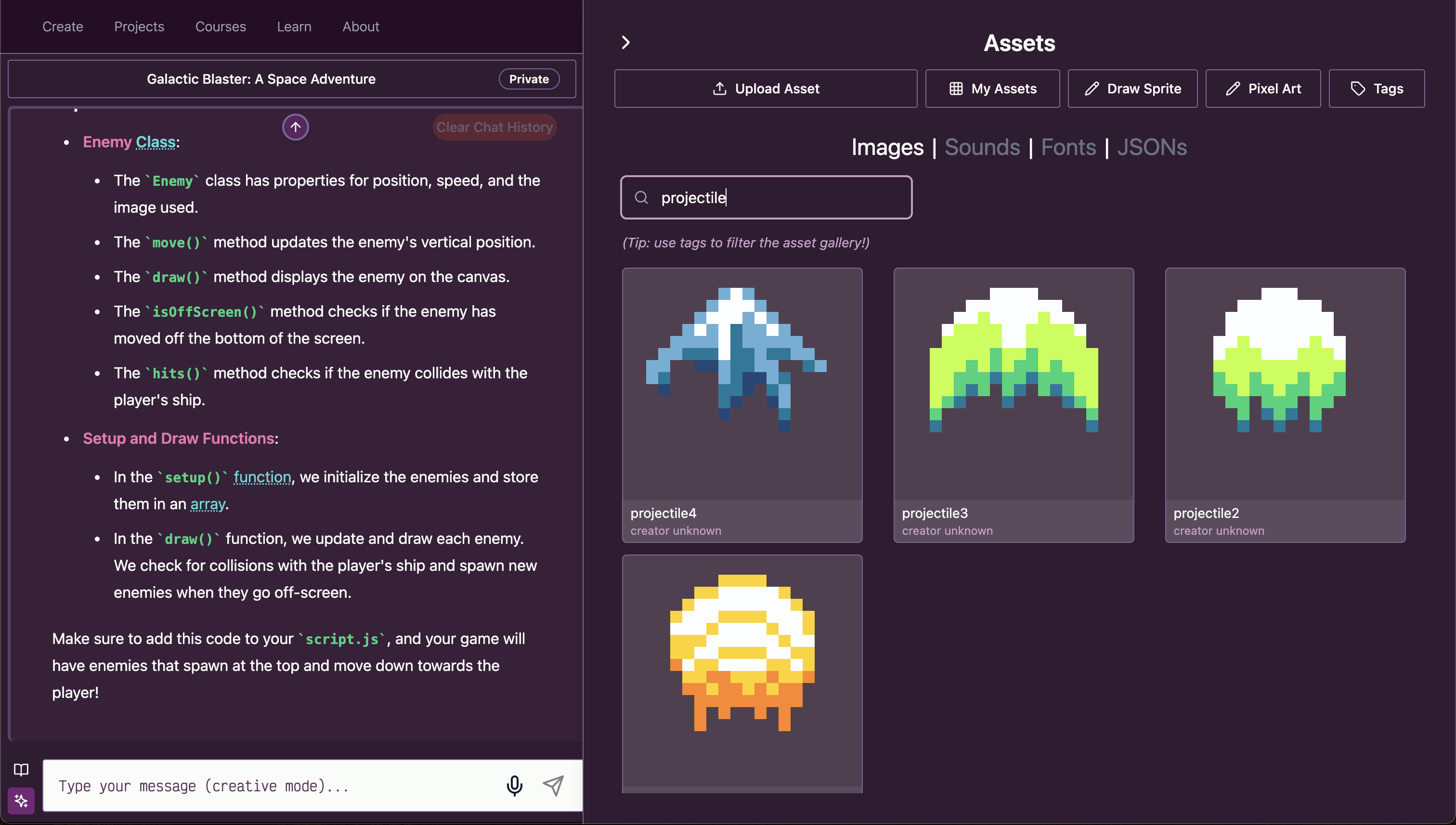 Projectile Asset
